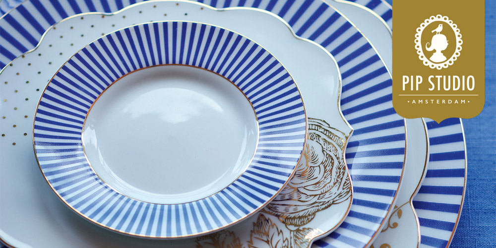 Tableware in the Royal Stripes design by Pip Studio