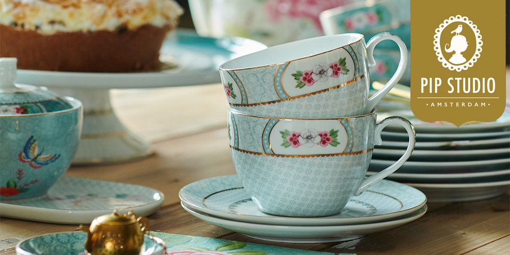Geschirr im Design Blushing Birds White von Pip Studio