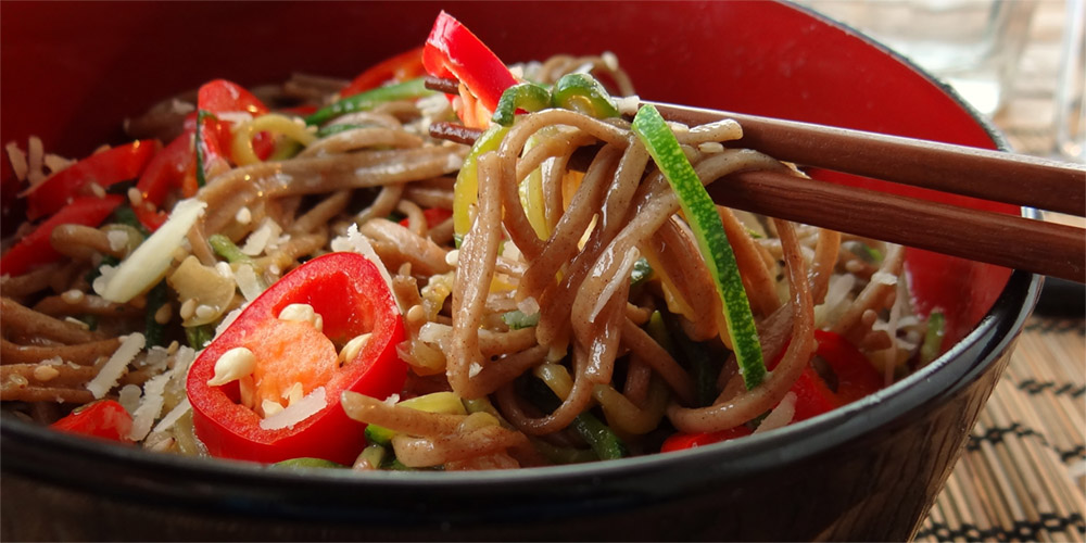 bowl with noodle dish