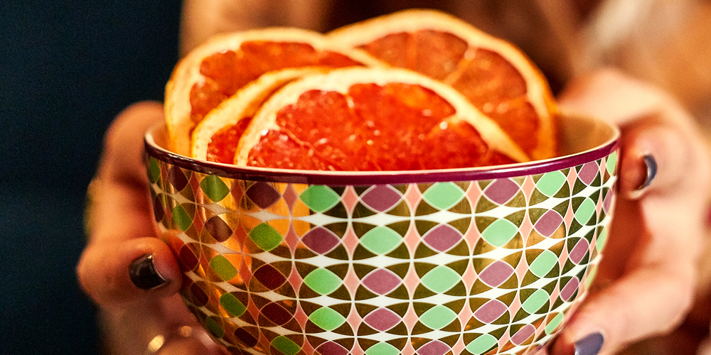 Colorfull bowl with fruits