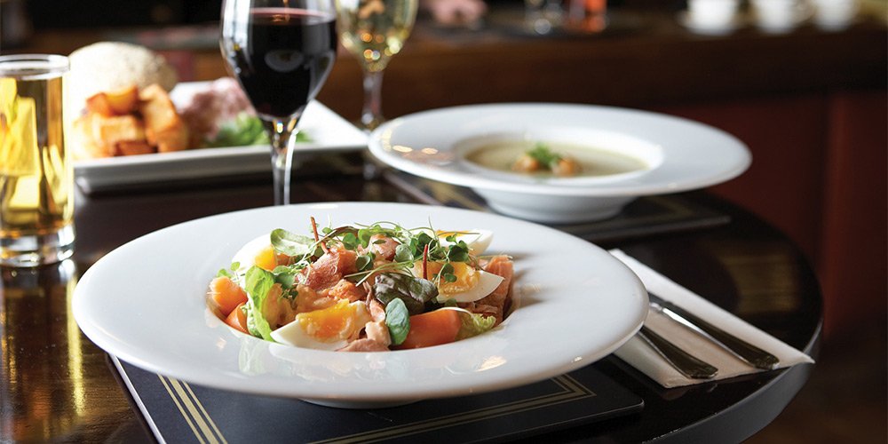 soup plate with colourful pasta dish