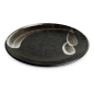 Preview: Edo Japan, Plate Ansen, Black-Brown, Ø 25.5x3 cm, Item No. 6040237