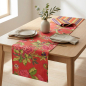 Preview: Casalanas table runner, Corallo, 180x35 cm, red, 100% cotton, handmade, item no. 5010