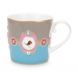 Preview: Pip Studio, Tasse, Love Birds Medallion, Blau-Khaki, 150 ml, Art.-Nr. 51.002.029