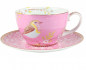 Preview: Pip Studio, Tassenset mit Untersetzer, Early Bird Pink, 280 ml, Art.-Nr. 51.004.101
