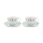 Preview: Pip Studio, Tassen Set mit Untersetzer, Blushing Birds White, 280 ml, Art.-Nr. 51.004.084