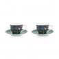 Preview: Pip Studio, Espresso-Tasse mit Untersetzer Set, Winter Wonderland Overall Dunkleblau, Art.-Nr. 51.004.114