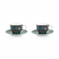 Preview: Pip Studio, Espresso-Tasse mit Untersetzer Set, Winter Wonderland Overall Dunkleblau, Art.-Nr. 51.004.114