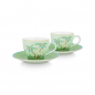 Preview: Pip Studio, Espressotassenset mit Untersetzer, Jolie Gold Dots Green, 120 ml, Art.-Nr. 51.004.132