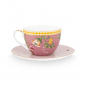 Preview: Pip Studio, Tasse mit Untersetzer, La Majorelle Dark Pink, 280 ml, Art.-Nr. 51.004.134