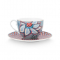 Preview: Pip Studio, Espressotasse mit Untersetzer, Flower Festival, Hellblau, 280 ml, Art.-Nr. 51.004.137