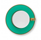 Preview: Pip Studio, Espresso Tasse mit Untersetzer, Pip Chique Grün Gold, 120 ml, Art.-Nr. 51.004.154