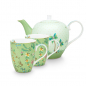 Preview: Pip Studio, Tea Pot Set Large, Jolie Flowers Green, Art.-Nr. 51.020.153