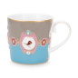 Preview: Pip Studio, Tasse, Love Birds Medallion, Blau-Khaki, 150 ml, Art.-Nr. 51.002.029
