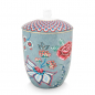 Preview: Pip Studio, Storage Jar, Flower Festival Light Blue  1.5 ltr., Art.-Nr. 51.009.035