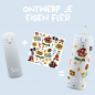 Preview: IZY Kinderflasche, Thermoskanne, Blue Pirates, 350 ml, inkl. Geschenkbox, Art.-Nr. IZY9002