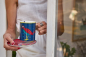 Preview: Images d'Orient coffee mug set with 4 mugs, saucers and gift box, Birds of Paradise, 210 ml, colourful, item no. POR313221