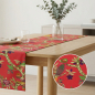 Preview: Casalanas table runner, Corallo, 180x35 cm, red, 100% cotton, handmade, item no. 5010