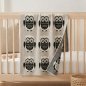 Preview: Casalanas Baby Blanket, 100% Cotton, 100 x 80 cm, Owl Design