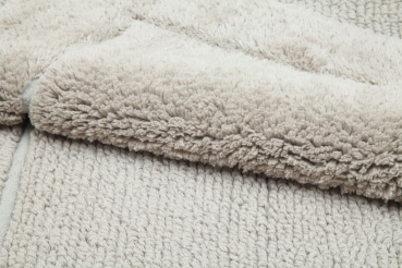 Casalanas - Santorin, doppelseitiger, schwerer Badteppich, Beige, verschiedene Größen