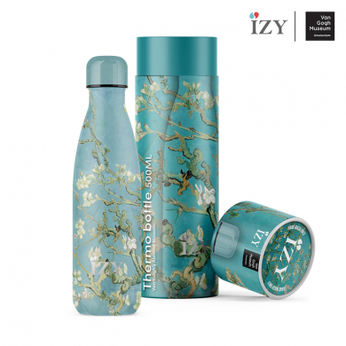 IZY Bottle, Art Collection, Thermo Bottle, Van Gogh - Almond Blossom, 500 ml, incl. giftbox, item no. IZY6001
