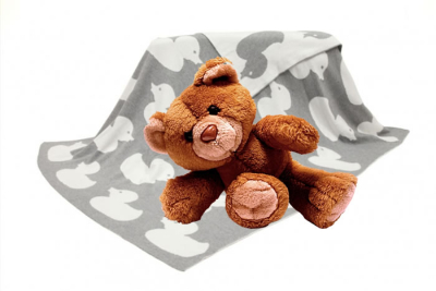 Casalanas Kinderdecke, 100% Baumwolle, 100 x 80 cm, Enten Motiv, verschiedene Farben