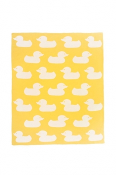 Casalanas Kinderdecke, 100% Baumwolle, 100 x 80 cm, Enten Motiv, verschiedene Farben