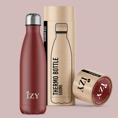 IZY Bottle, Orignal Collection, Thermo Bottle, Powder Red, 500 ml, incl. giftbox, item no. IZY3005