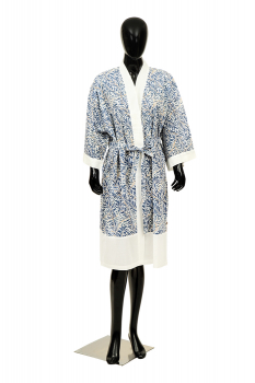Casalanas Kimono Mantel, Aoiro, 107x62 cm, blau-weiß, 100% Baumwolle, Art.-Nr. 3153
