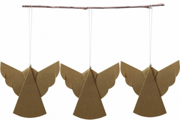 Casalanas Christmas tree decoration, golden angel, 10x10 cm, gold, item no. 3313