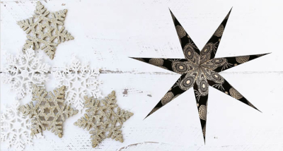 Casalanas beleuchtbare Fensterdeko, Stern Black Centauri, Ø 80 cm, schwarz, Art.-Nr. 3474