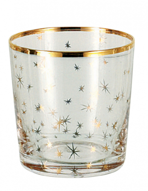 Hoff Interieur, Glassy Gold, Weihnachtliches Gläserset 6 Stück, Frabe Gold, 1666