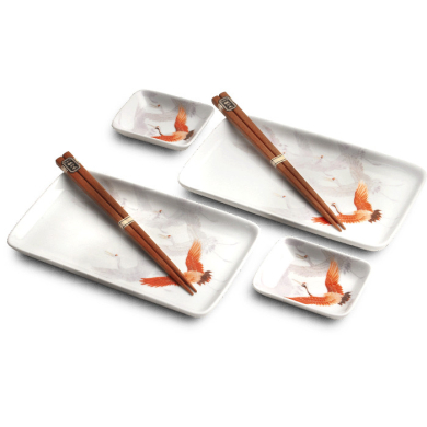 Edo Japan, Crane Sushi Set, Blue, tem No. 6038841