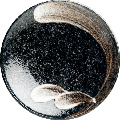 Edo Japan, Plate Ansen, Black-Brown, Ø 25.5x3 cm, Item No. 6040237