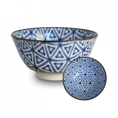 EDO Japan, 4 Bowls set, Sankaku, Ø 15 cm, Item No. 40872AGB