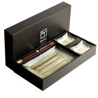 Edo Japan, Sushi Set With Giftbox, Brown, 6 Pcs, 22x12.5x2 cm, Item No. 6044177
