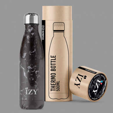IZY Bottle, Orignal Collection, Thermoskanne, Marble Black, 500 ml, inkl. Geschenkbox, Art.-Nr. IZY5004