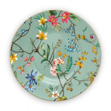 Pip Studio, Teller, Petit Four Jolie Flowers Blue, Ø 12 cm, Art.-Nr. 51.001.248