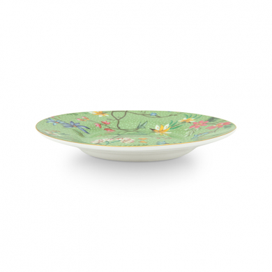 Pip Studio, Plate, Petit Four Jolie Flowers Green, Ø 12 cm, Art.-Nr. 51.001.274