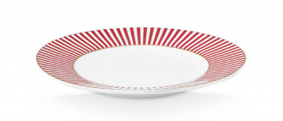 Pip Studio, Teller, Royal Stripes Dunkelrosa, Ø 12 cm, Art.-Nr.51.001.343