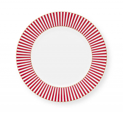 Pip Studio, Teller, Royal Stripes Dunkelrosa, Ø 17 cm, Art.-Nr.51.001.344