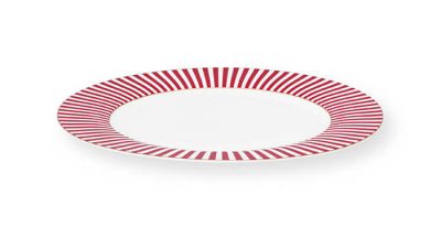 Pip Studio, Teller, Royal Stripes Dunkelrosa, Ø 26.5 cm, Art.-Nr.51.001.347
