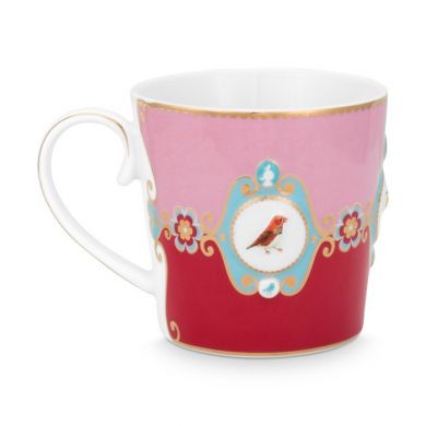 Pip Studio, Tasse, Love Birds Medallion, Rot-Pink, 250 ml, Art.-Nr. 51.002.026