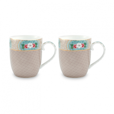 Pip Studio, Tassenset, Blushing Birds Khaki, 145 ml, Art.-Nr. 51.002.203