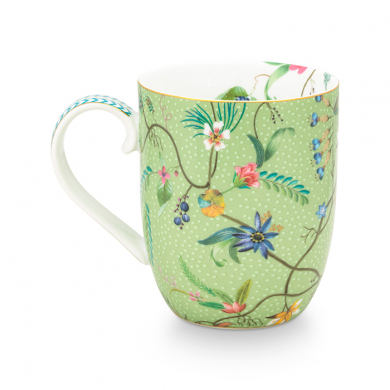 Pip Studio, Tassenset, Jolie Flowers Green, 145 ml, Art.-Nr. 51.002.300