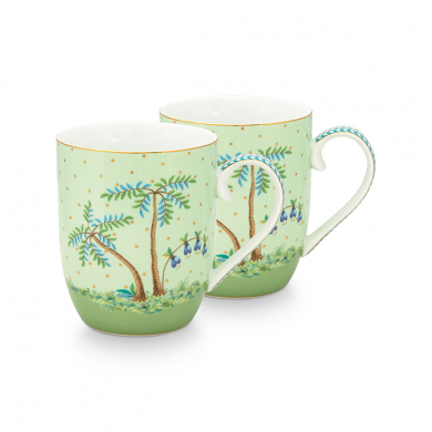 Pip Studio, Tassenset, Jolie Gold Dots Green, 145 ml, Art.-Nr. 51.002.299
