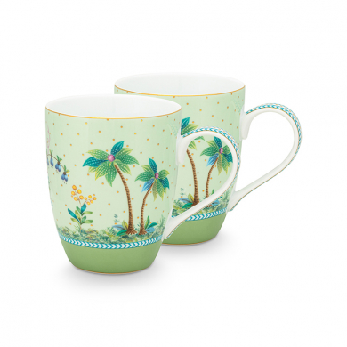 Pip Studio, Tassenset, Jolie Gold Dots Green, 350 ml, Art.-Nr. 51.002.301