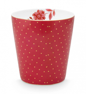 Pip Studio, Becher, Royal Dots Dunkelrosa, 230 ml, Art.-Nr. 51.002.384