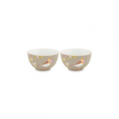 Pip Studio, Schalenset, Early Bird Khaki, 15 cm, Art.-Nr. 51.003.146