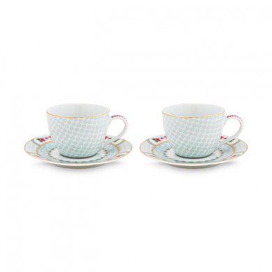 Pip Studio, Espressotassen mit Untersetzer Set, Blushing Birds White, 120 ml, Art.-Nr. 51.004.086